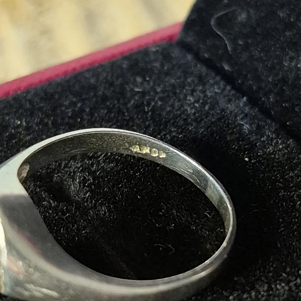 Vintage Blue Gemstone & 925 Silver Ring sz 7 - Picture 13 of 14